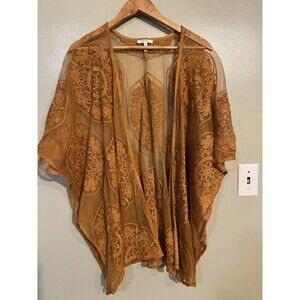 Lace Womens Sheer kimono Rust Color By Maurice’s One Size